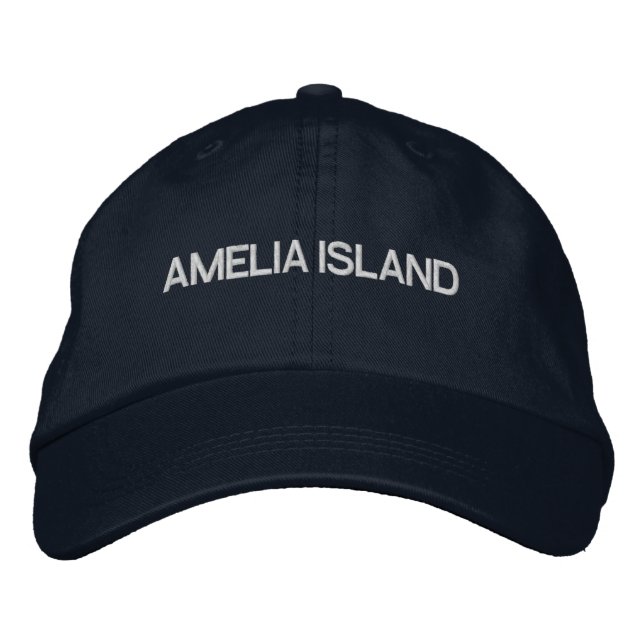 Amelia Island Bestickte Florida Baseballmütze Baseballkappe (Vorderseite)