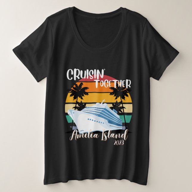 Amelia Island Cruise 2025 Family Group Travel Große Größe T-Shirt (Design vorne)