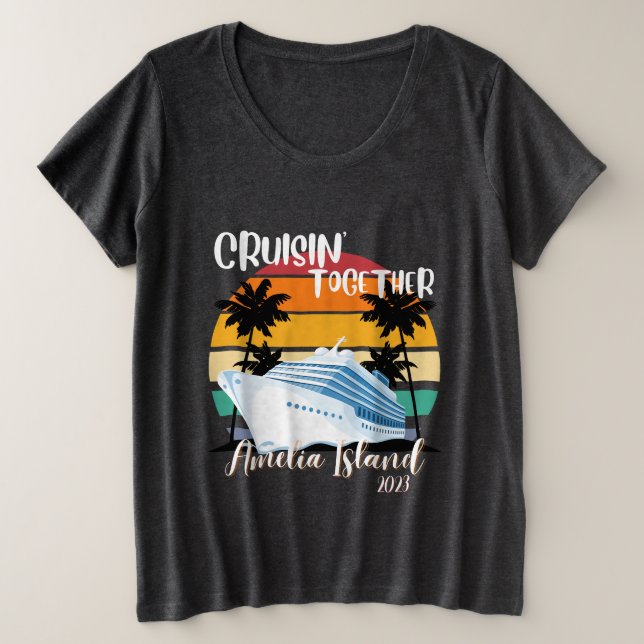 Amelia Island Cruise 2025 Family Group Travel Große Größe T-Shirt (Design vorne)
