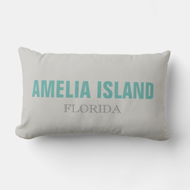 Amelia Island FL Beach Throw Pillow Lendenkissen (Vorderseite)