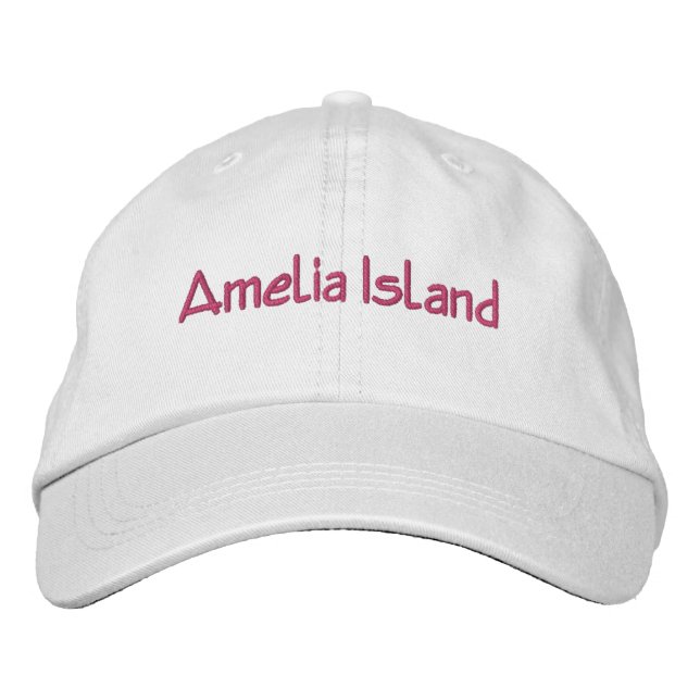 Amelia Island Florida Embroidered Hat Bestickte Baseballkappe (Vorderseite)