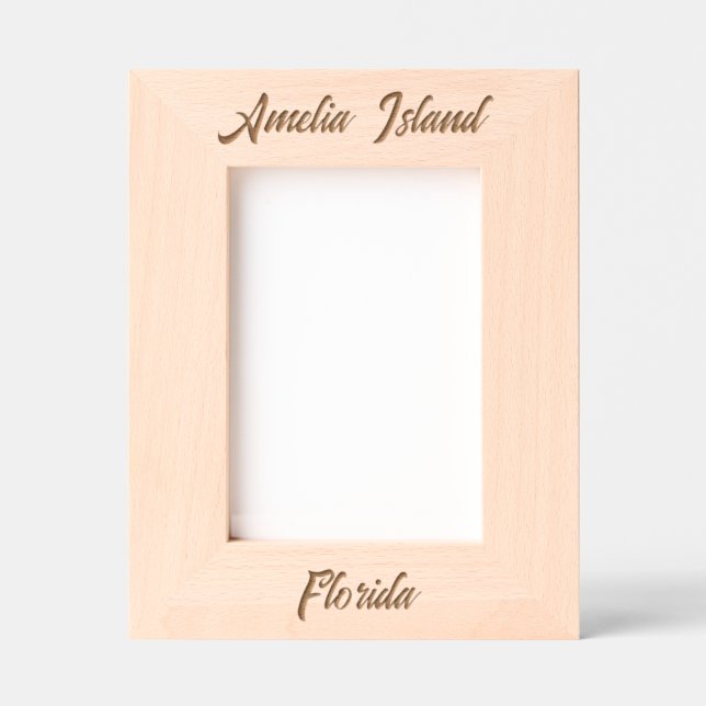 Amelia Island Florida Laser Engraved Frame Geätzte Rahmen (Vorderseite)