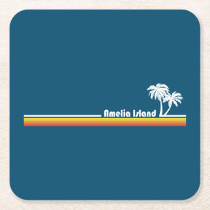 Amelia Island Florida Rechteckiger Pappuntersetzer