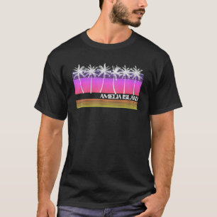 Amelia Island Florida Retro Style Vintag Sunset 7 T-Shirt