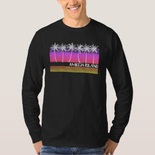 Amelia Island Florida Retro Style Vintag Sunset 7 T-Shirt