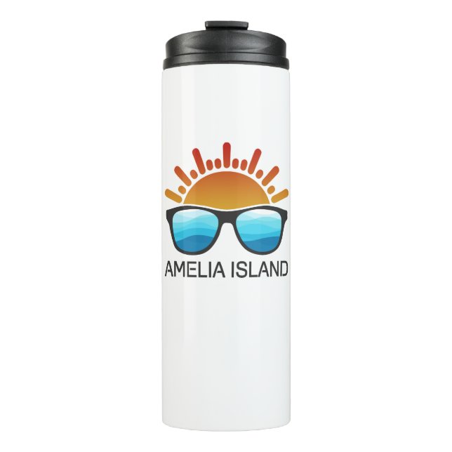 Amelia Island Florida Sonnenbrille Thermosbecher (Vorderseite)