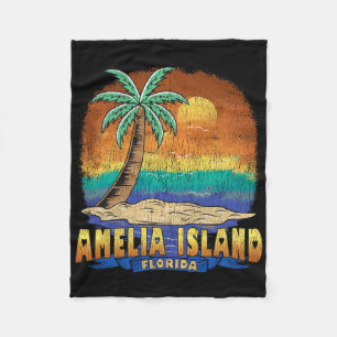 Amelia Island Florida Vintag Ausgefallenes Souveni Fleecedecke