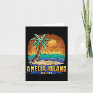 Amelia Island Florida Vintag Ausgefallenes Souveni Karte