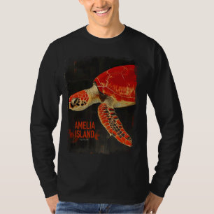 Amelia Island Florida Vintag Sea Turtle Beach Vac T-Shirt