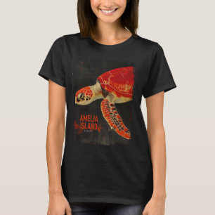 Amelia Island Florida Vintage Strand mit Meeressch T-Shirt