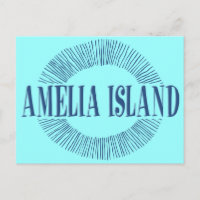 Amelia Island in blau mit Sonnendesign