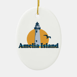 Amelia Island - Leuchtturm-Entwurf Keramikornament