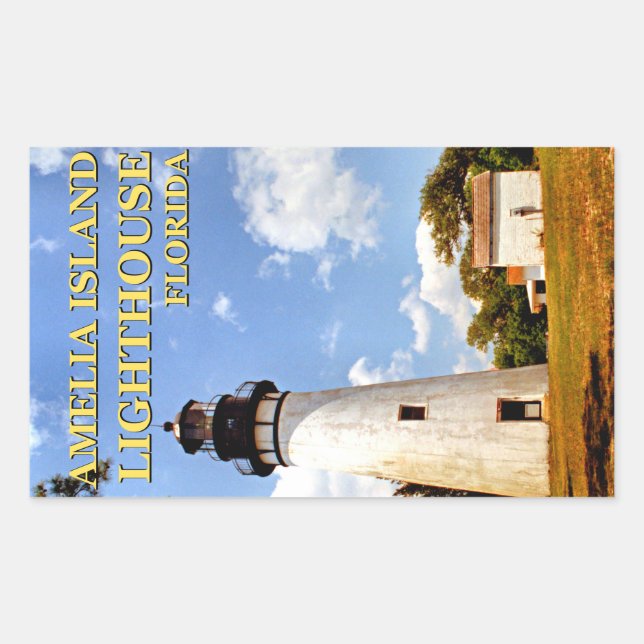 Amelia Island Leuchtturm, Florida Stickers (Vorderseite)