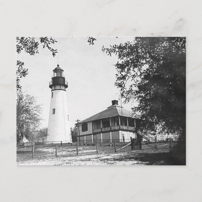 Amelia Island Leuchtturm Postkarte (Vorderseite)