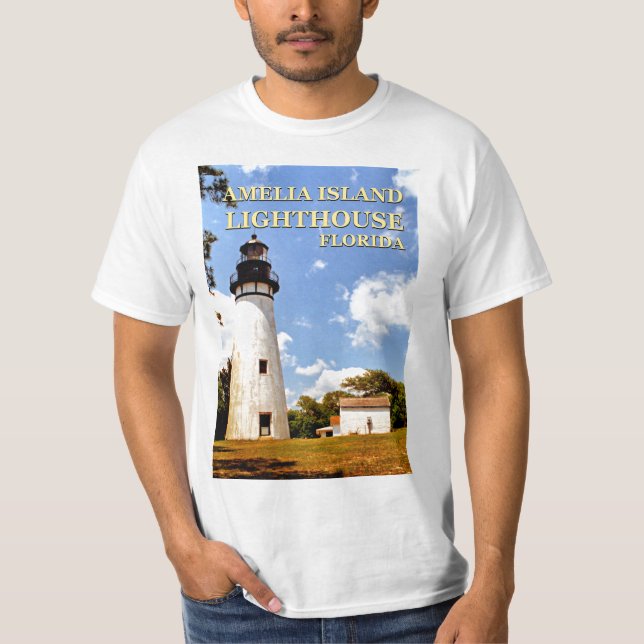 Amelia Island Lighthouse, T - Shirt Florida (Vorderseite)