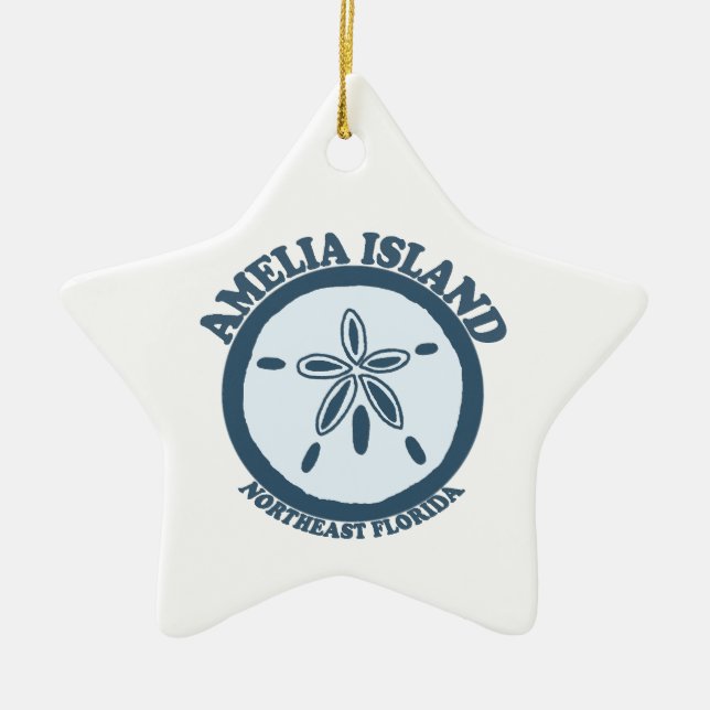 Amelia Island - Sand-Dollar Keramikornament (Vorne)