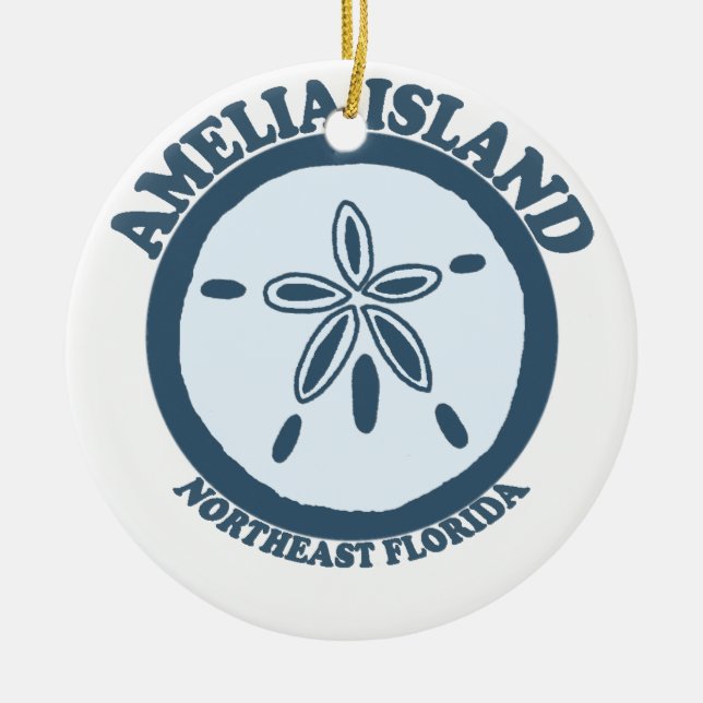 Amelia Island - Sand-Dollar Keramikornament (Vorne)