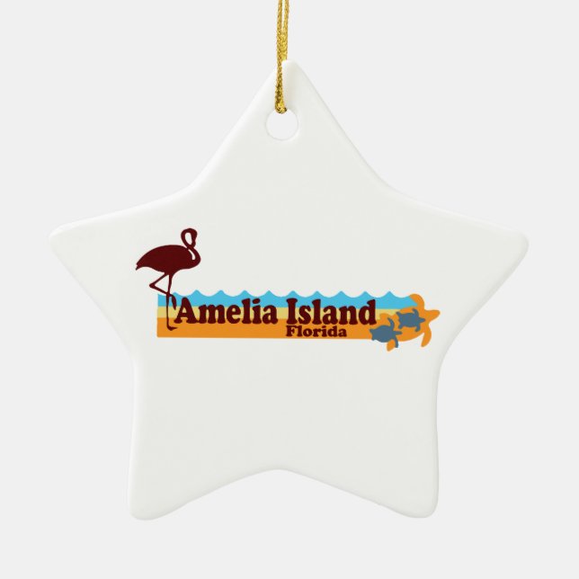 Amelia Island - Strand-Entwurf Keramikornament (Vorne)