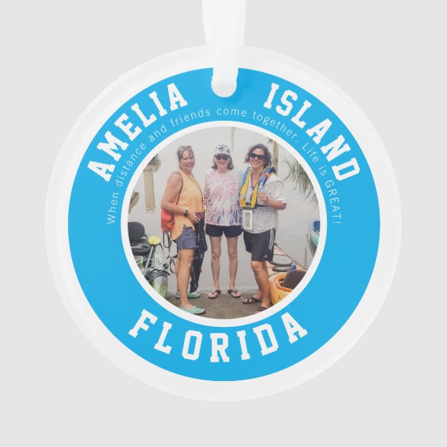 Amelia Island Urlaub Souvenirs Ornament (Rückseite)