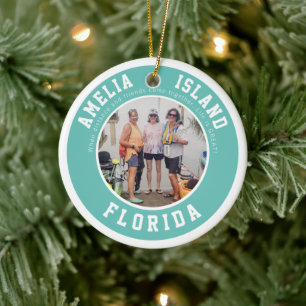 Amelia Island Weihnachten Urlaub Keramik Ornament