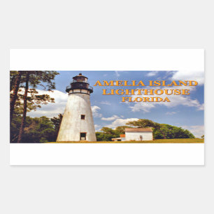 Amelia- Islandleuchtturm, Florida-Aufkleber Rechteckiger Aufkleber