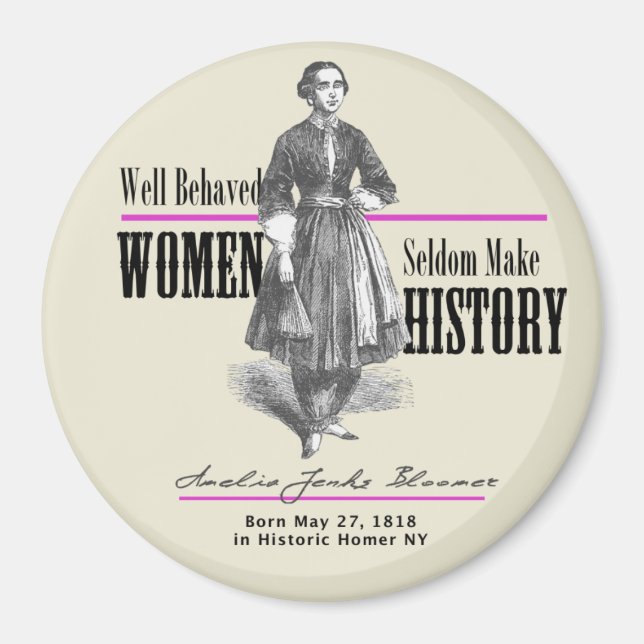 Amelia Jenks Bloomer Magnet (Vorne)