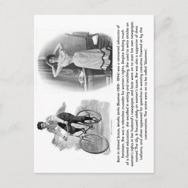 Amelia Jenks Bloomer Postkarte (Vorderseite)