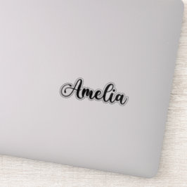 Amelia Name - Handgeschriebene Kalligrafie Aufkleber