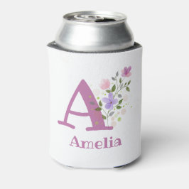 Amelia Name mit floralem Design Dosenkühler