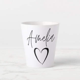 Amelia Name Tasse, Individuelle Name Coffee Tasse, Milchtasse
