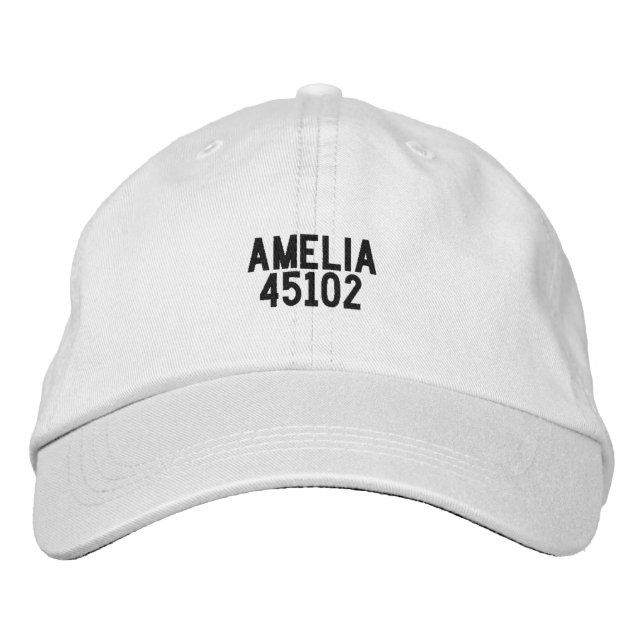 Amelia Ohio Hat Bestickte Baseballkappe (Vorderseite)