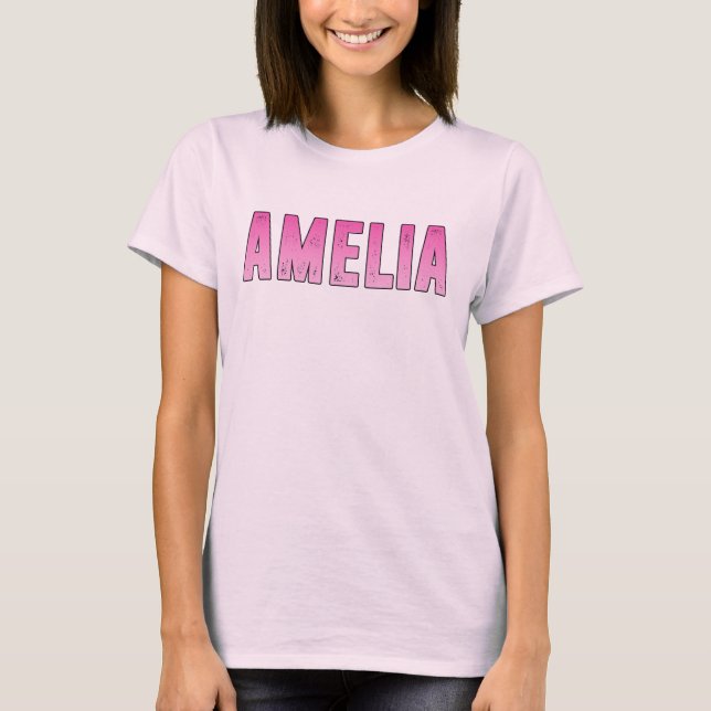 Amelia rosa Name T - Shirts (Vorderseite)