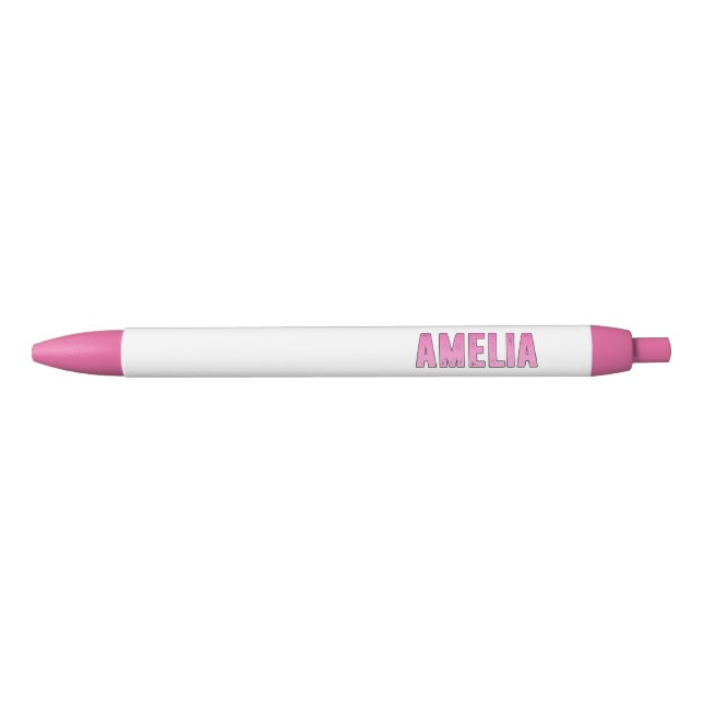 Amelia rosa Name T - Shirts Kugelschreiber (Vorderseite)