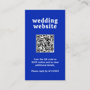 Amelia Royal Blue Modern Wedding Begleitkarte