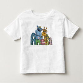 Amelia Shirt mit Hippo und Giraffe Art