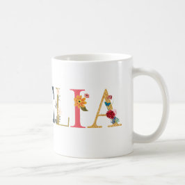 AMELIA Vorname Elegant bestickt Kaffeetasse