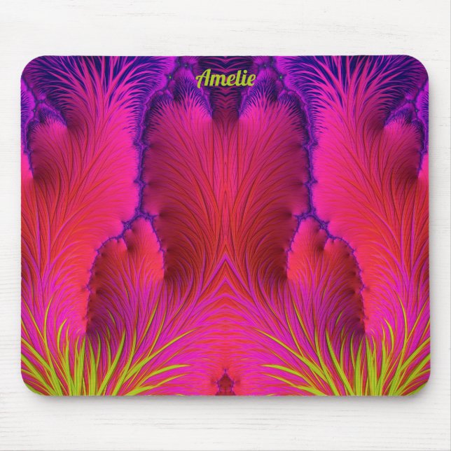 AMELIE ~ Zany Shades Lila Rosa Gelb Mousepad (Vorne)