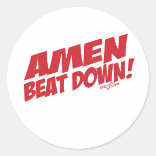 AMEN Beatdown R Runder Aufkleber