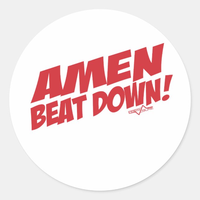 AMEN Beatdown R Runder Aufkleber (Vorderseite)