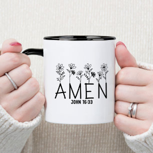 Amen Bibelvers christlicher Kaffeebecher Tasse