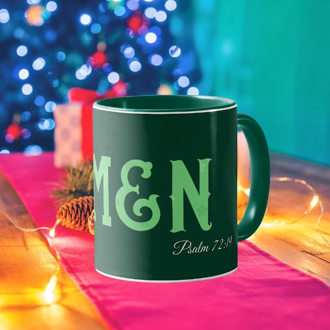 Amen Bible Verse Modern Typography Personalized Tasse (Amen Bible Verse Modern Typography Custom Mug, perfect Christmas gift for family, Christian friends)