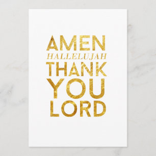 Amen danken Halleluja Ihnen Lord Desk Card Dankeskarte