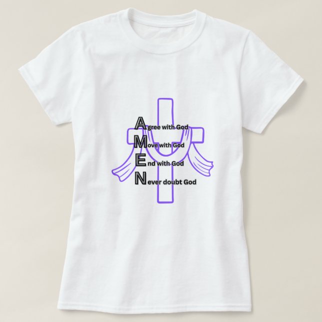 Amen-Kreuz T-Shirt (Design vorne)
