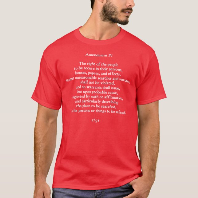 Amendment IV  (dunkel) T-Shirt (Vorderseite)