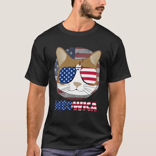 Ameowica  Cat American Meow Kitty Cute Kitten T-Shirt (Vorderseite)