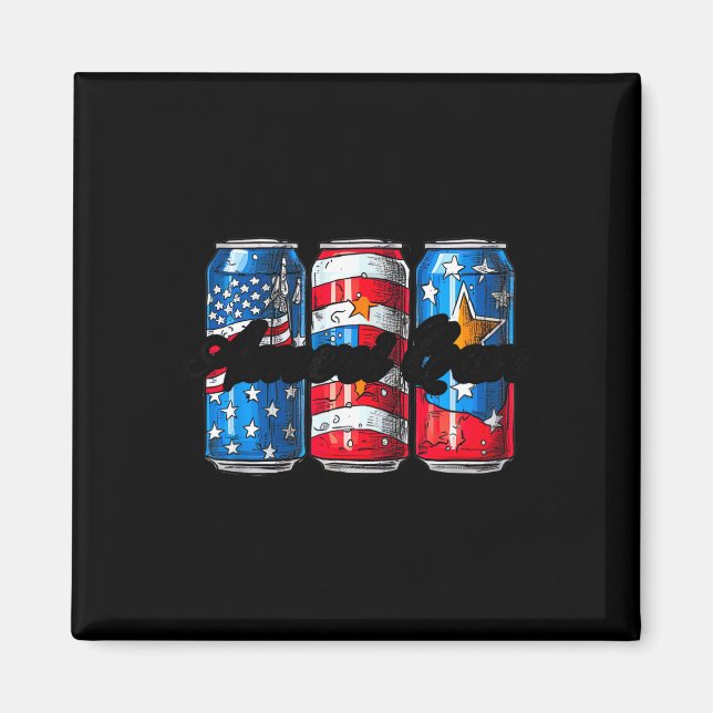 Ameri kann vintage amerikanische Flagge 4. Juli Magnet (Vorne)