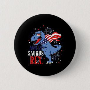 Ameri Saurus Rex 4. Juli Dinosaurier Unabhängigkei Button