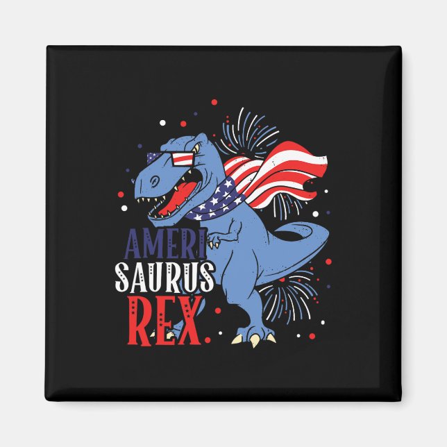 Ameri Saurus Rex 4. Juli Dinosaurier Unabhängigkei Magnet (Vorne)