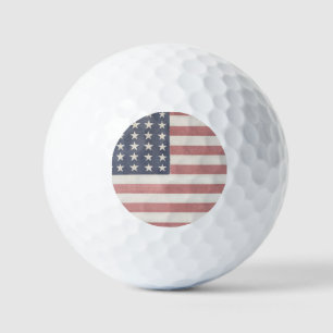 Ameriana Red White and Blue Vintag Flag Golfball