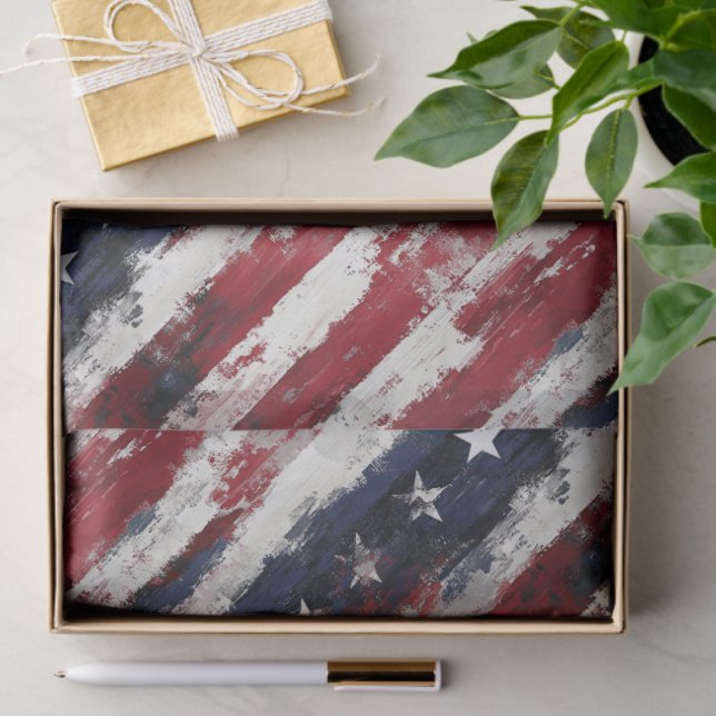 Ameriana Stars & Stripes - 10lb, 17"x23" T Seidenpapier (Geschenk)